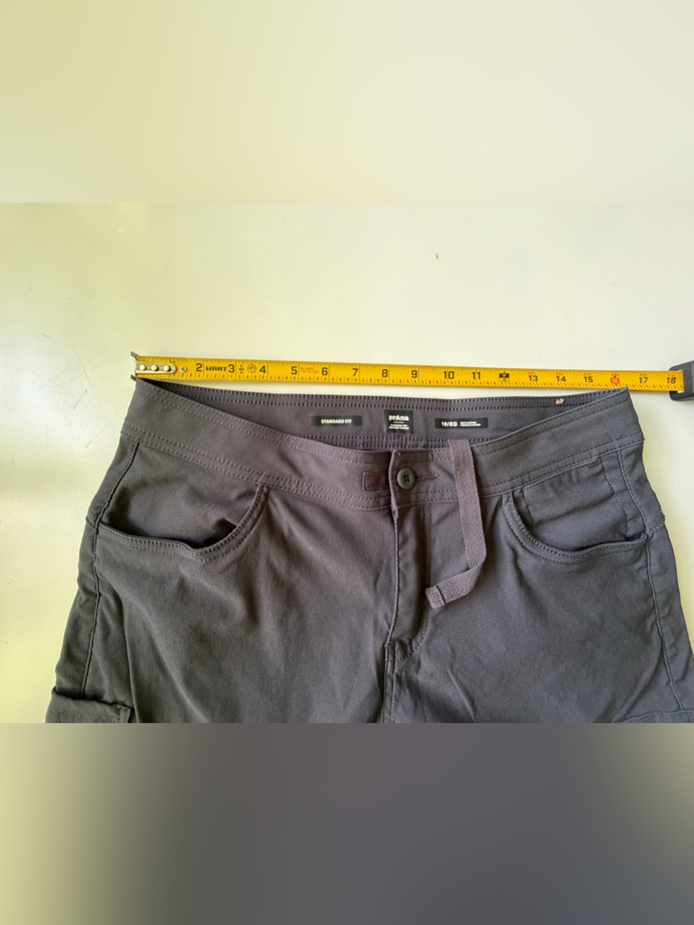 PrAna Womens Standard Fit Cargo Pants Size 10R Grey Jogger Style Hiking Outdoor - Picture 2 of 8